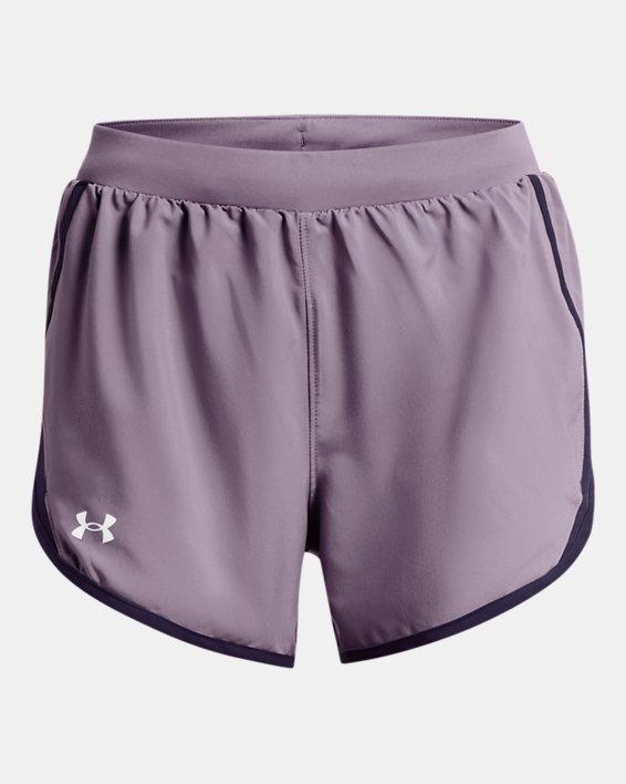 Women's UA Fly-By 2.0 Shorts, Purple, pdpMainDesktop image number 6